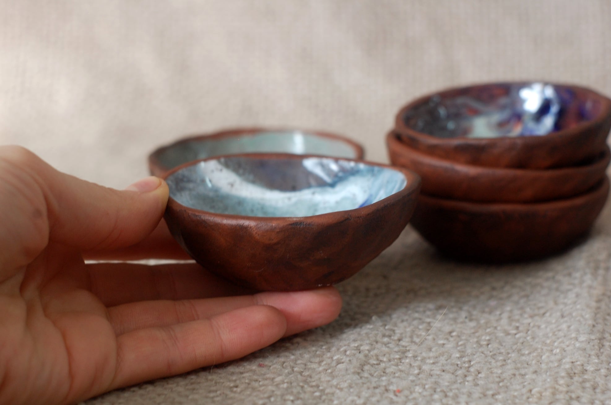 Pottery clay tea ceremony bowl