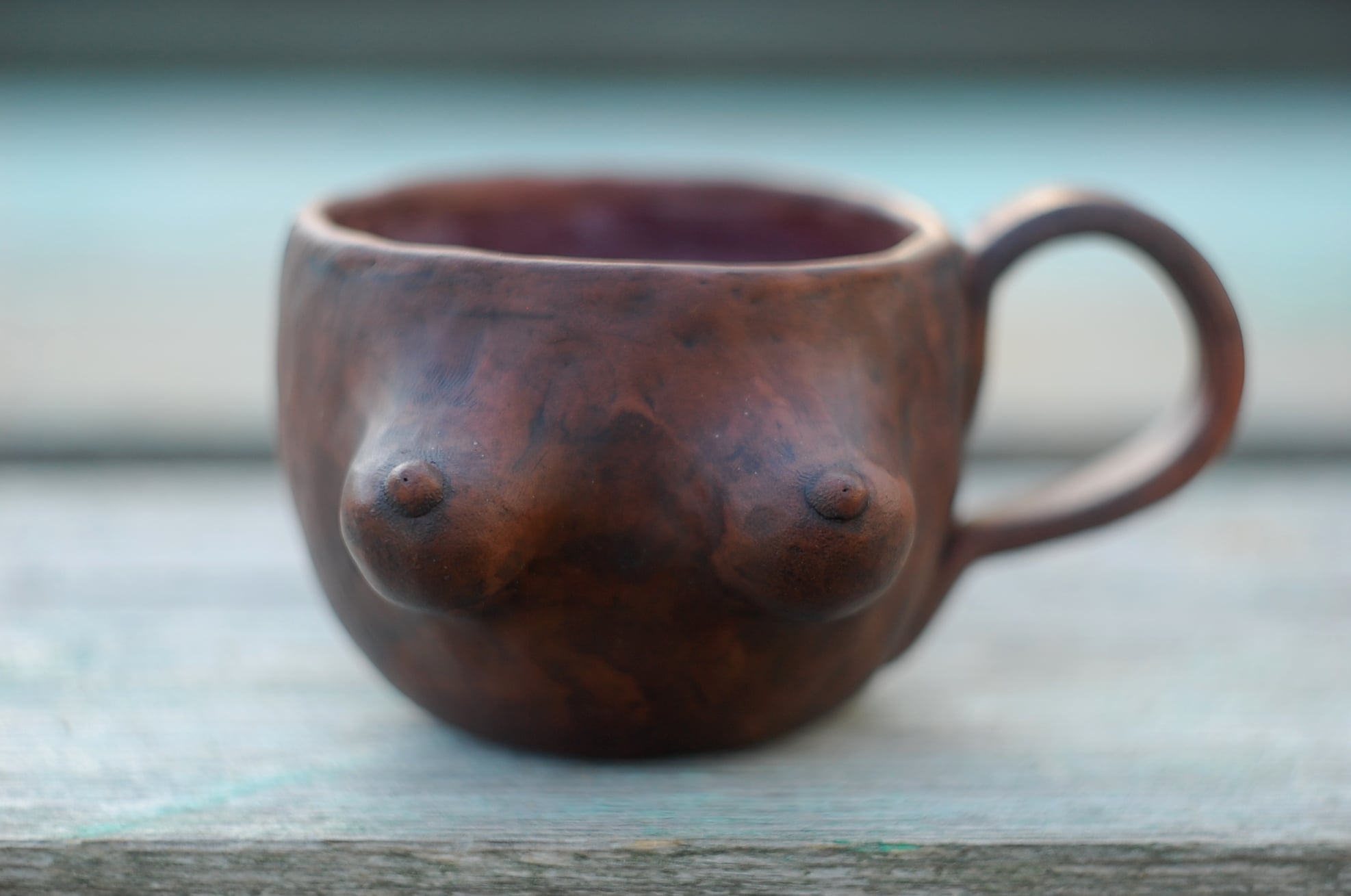 Handmade breast mug gift boobs mug for coffee and tea w/ handle ~11oz