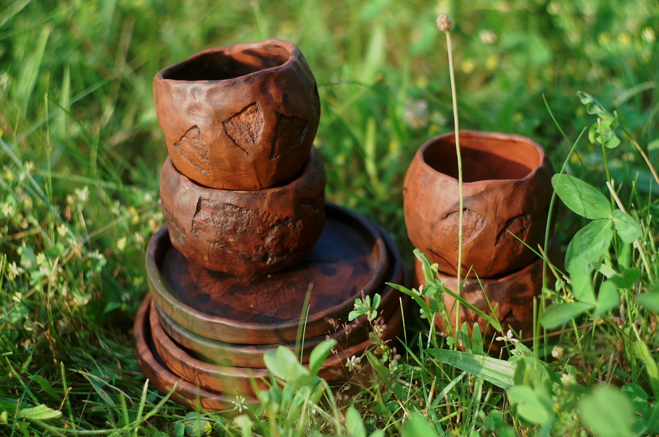 Stones pottery clay mug