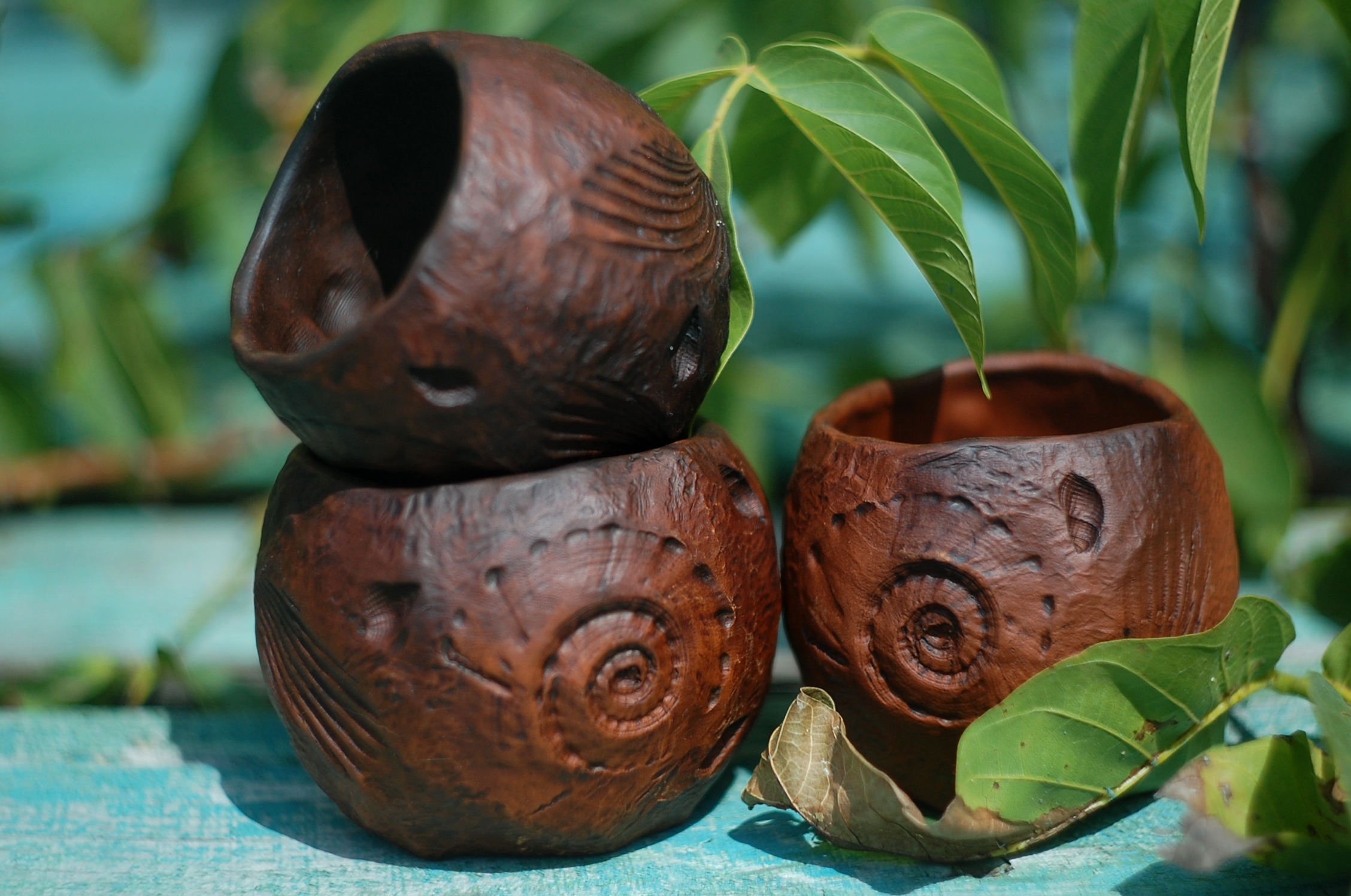 Sea pottery clay mug