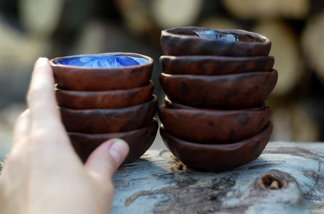 Pottery tea ceremony bowl
