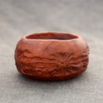 Handmade small pottery mug "Walnut"