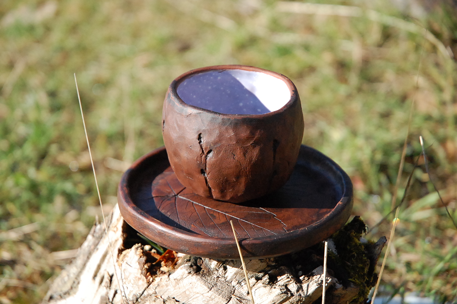 Maple pottery clay saucer