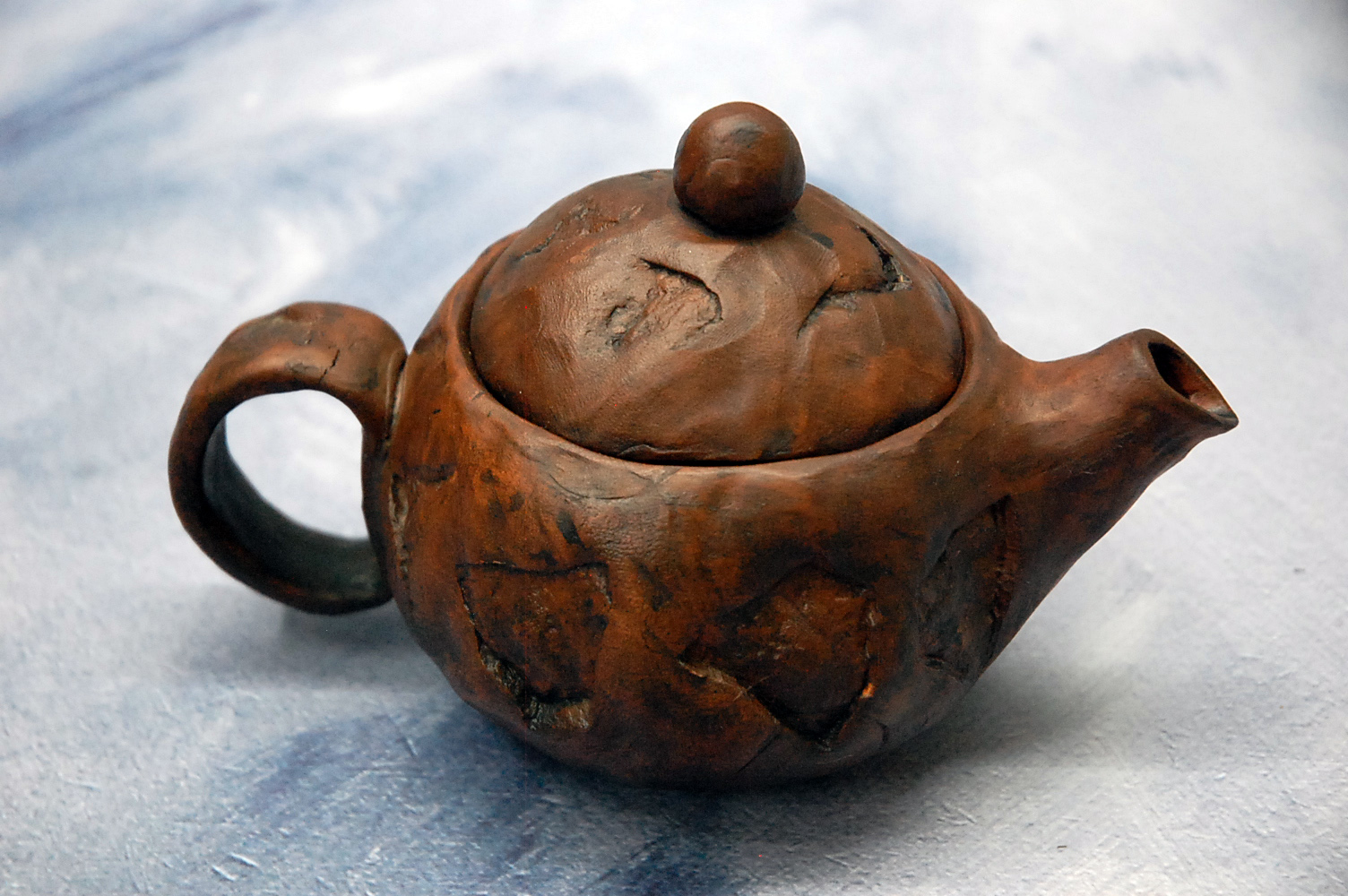 Pottery tea brewing pot or teapot for tea ceremony "Stones"